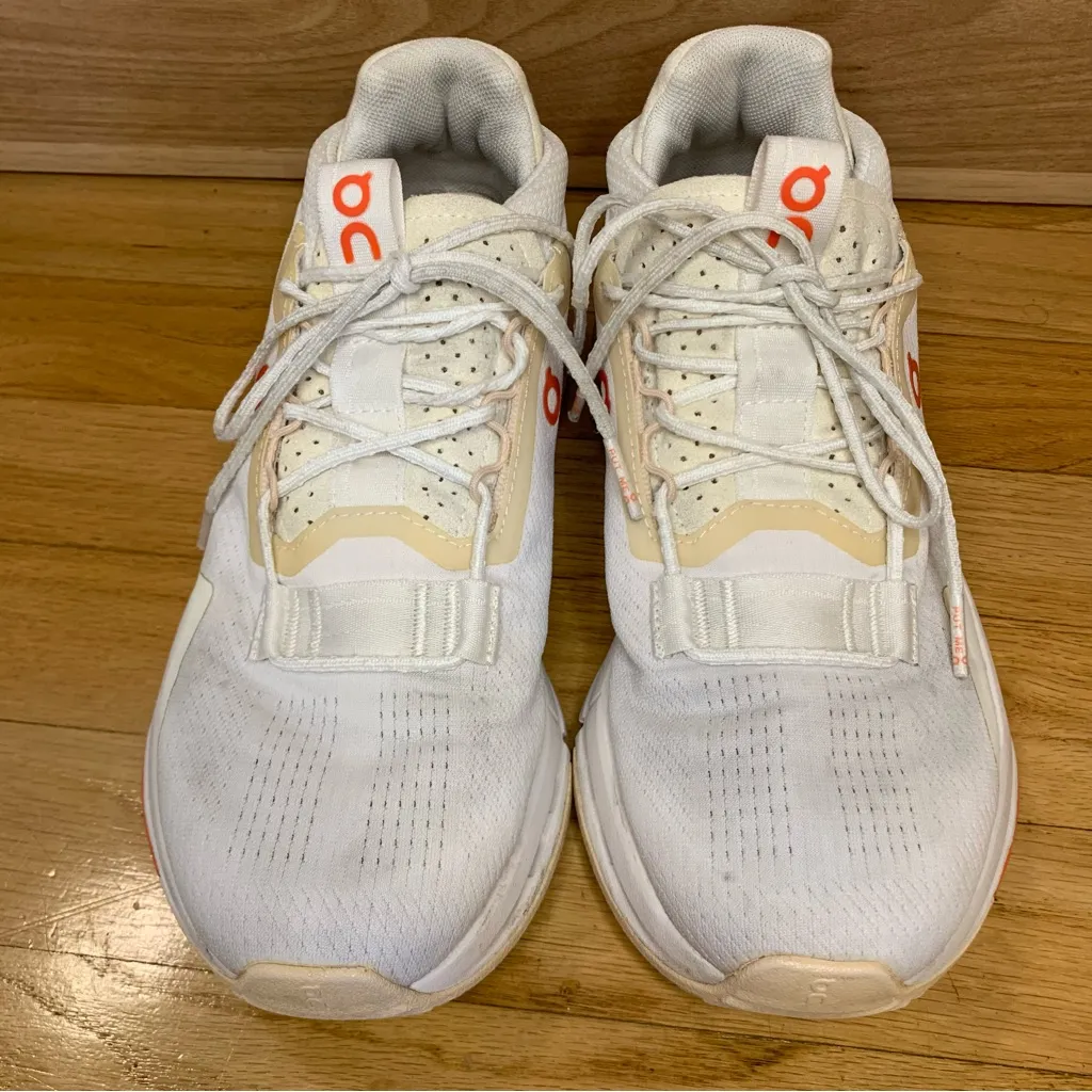 On Running Cloudnova 2 Women's Sneakers in White / Flame - Size 6 - Image 3