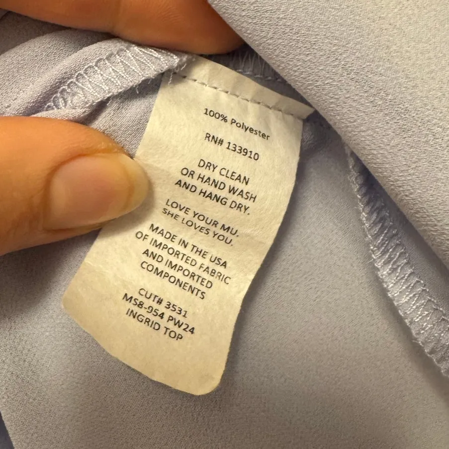 Show me Your Mumu Blouse XS Periwinkle Ingrid Top - Image 3