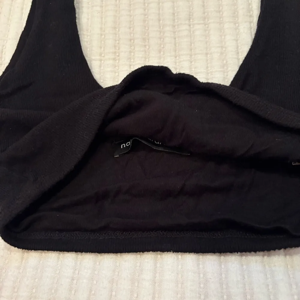 Naked Wardrobe Black Knit Double Lined Womens Bralette Size Small - Image 8