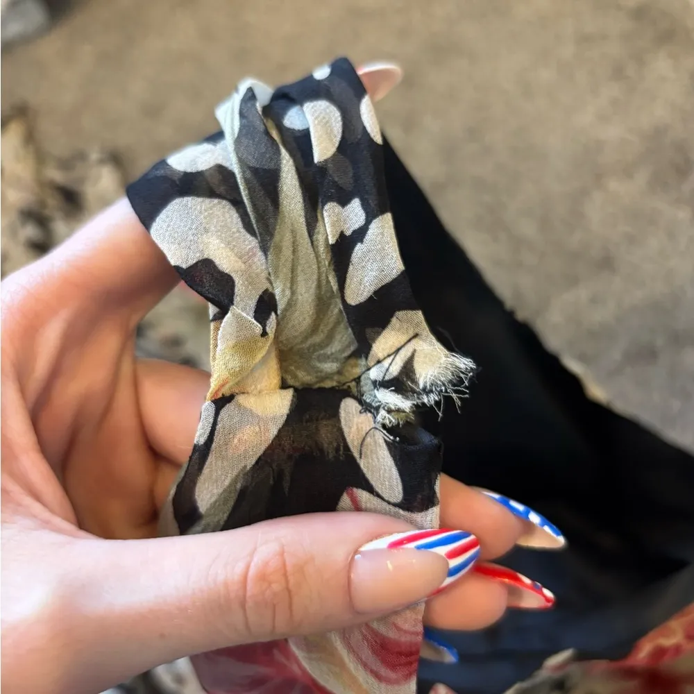 Silk Beaded Leopard Floral Dress - Image 8