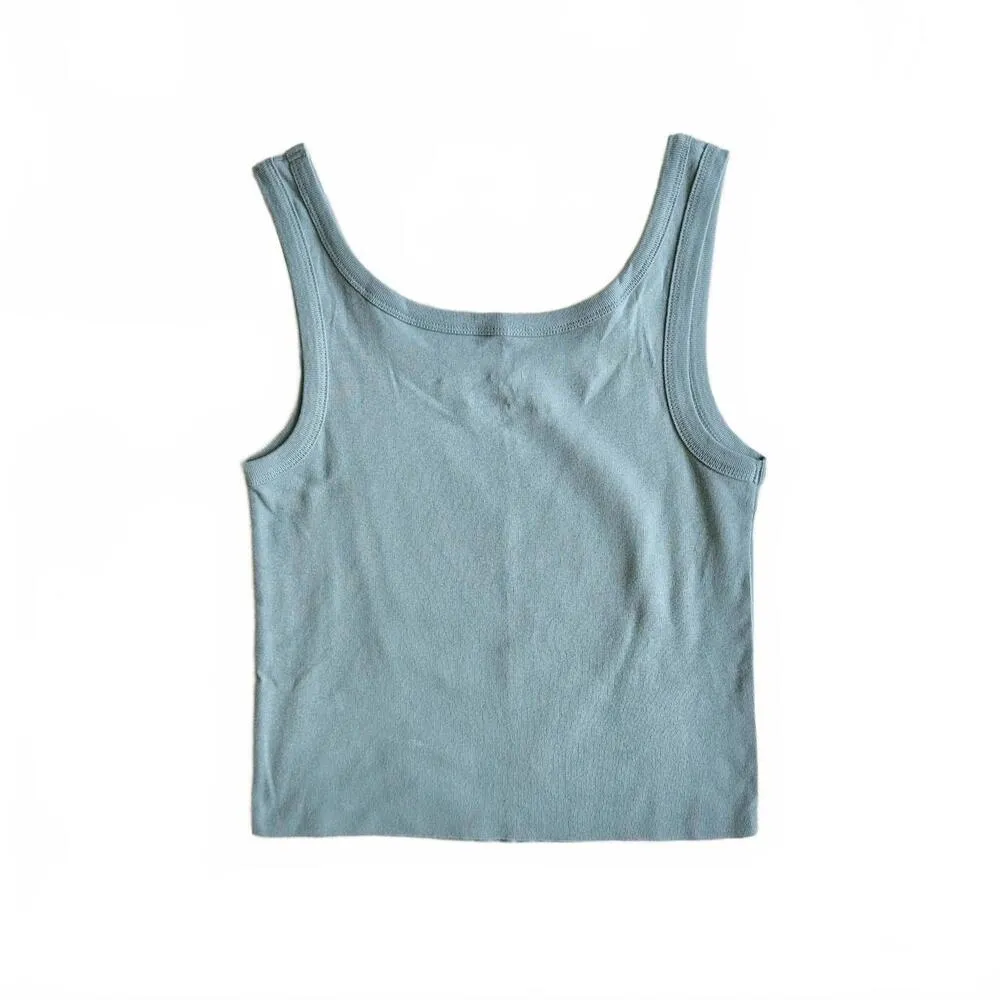 Volcom Ice Plunge Cotton Graphic Tank SMOKE BLUE Baby Tee - Image 4