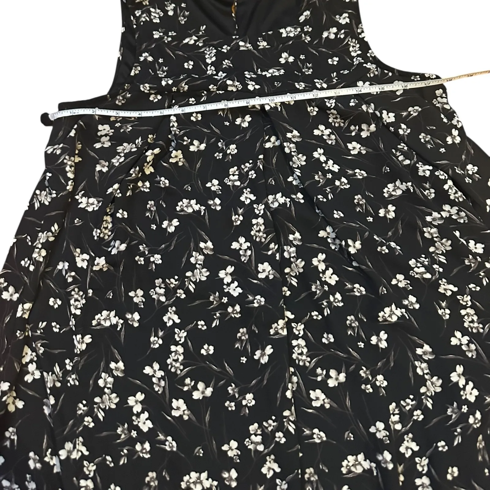 Black White Floral Dress - Image 4
