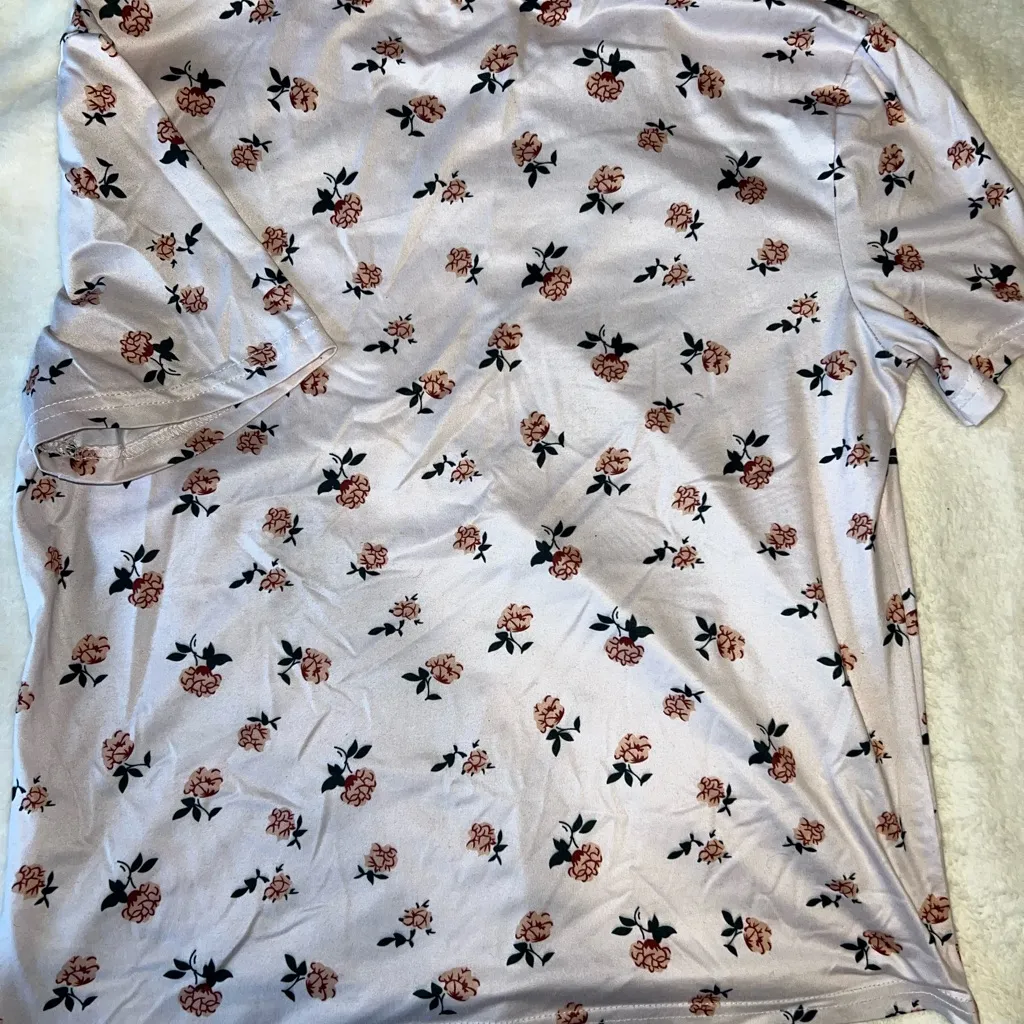 Floral Pajama Set in Pink - Image 2