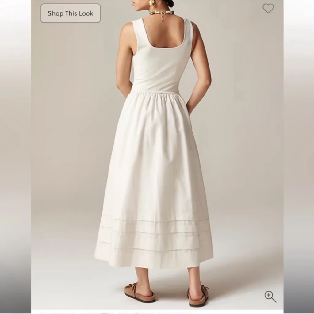 J.Crew Petite Drop-waist mixy dress - Image 2