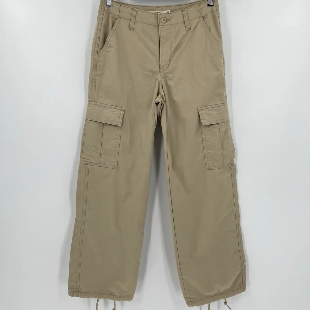 Levi's 94 Baggy Cargo Utility Pants Tan Khaki High Rise Women’s Size 26 W26 L30‎ - Image 3
