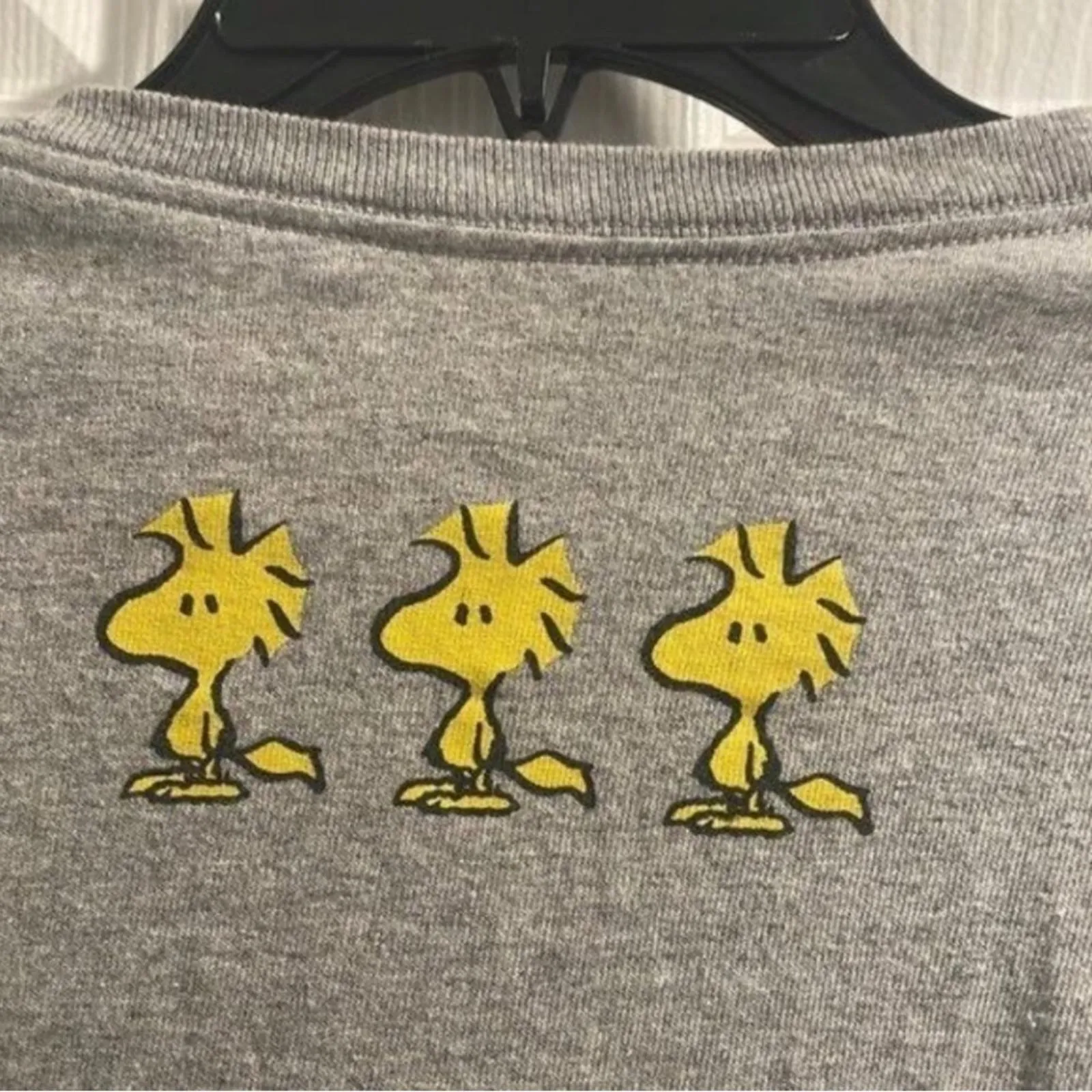 Peanuts, gray, long sleeve, characters Graphic shirt, top graphic on back Gray Size M - Image 6