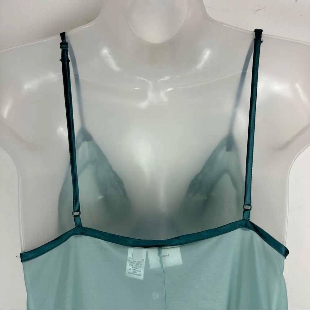 Frederick’s of Hollywood Sheer Mesh Flyaway Split Front Tie Top Sz Medium - Image 12