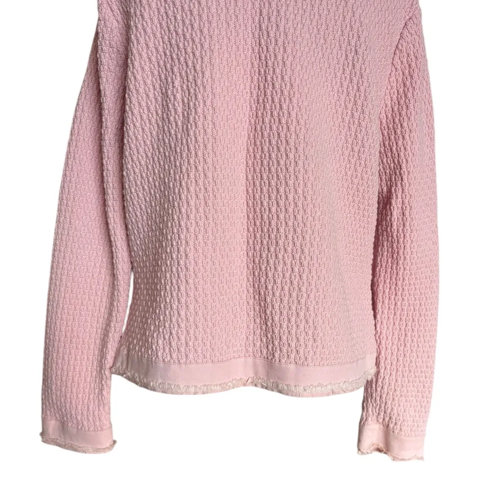 Talbots Vintage Sweater Blazer Light Pink Knit Cardigan Button Up Women Large - Image 5