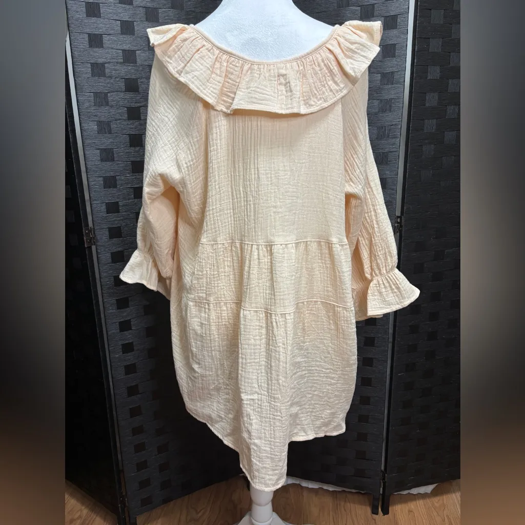 Zesica Babydoll Tunic Blouse Womens M Hi - Image 2