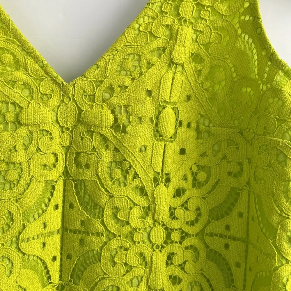 Lilly Pulitzer AnaMaria Lace Lime Ricky Sleeveless Mini Dress A-Line XXS - Image 9