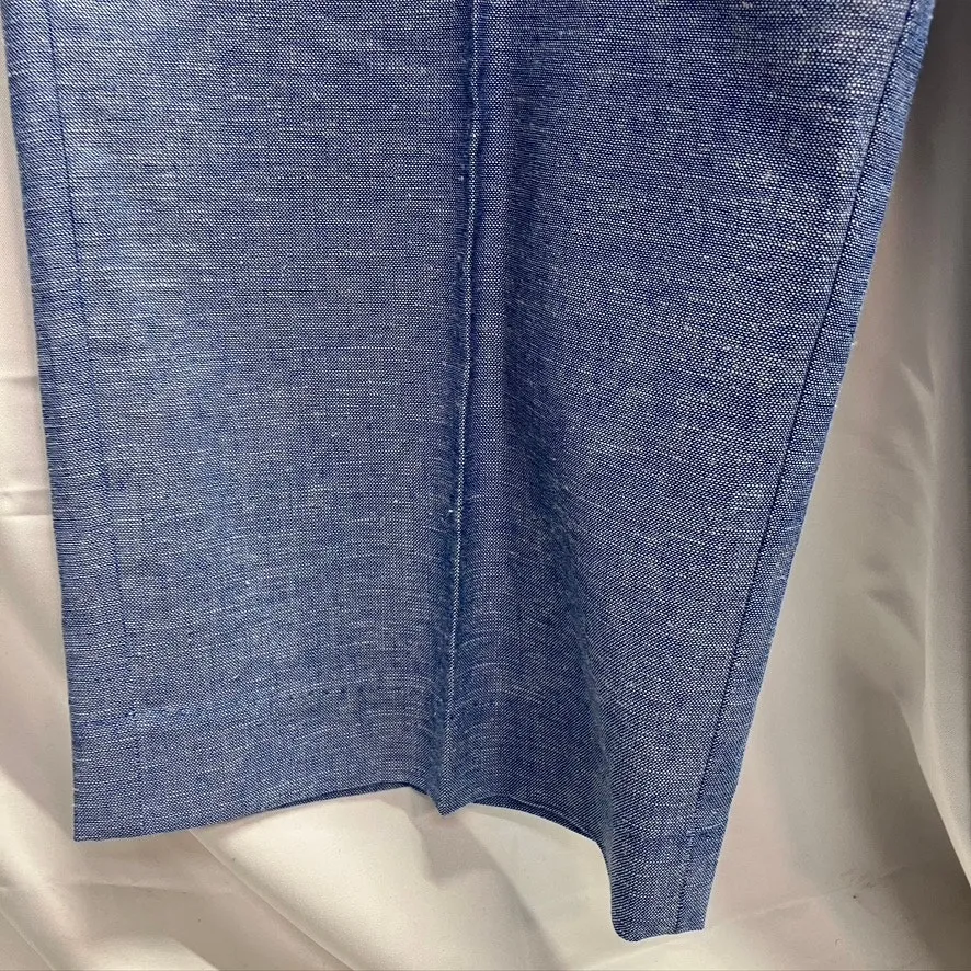 Alfred Dunner Classic Fit Pant Womens 12 Linen Blend Lightweight White Lotus New - Image 6