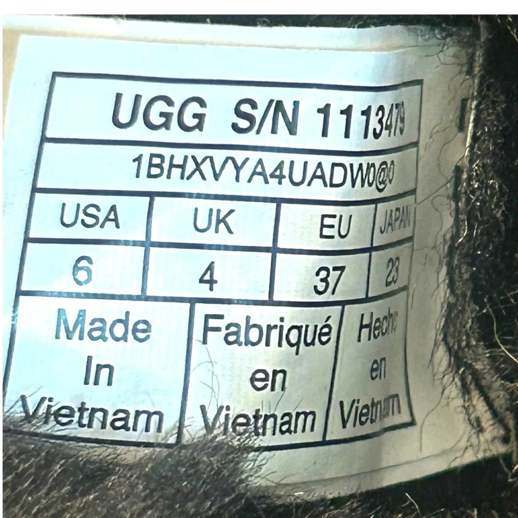 UGG‎ Australia Suede Leather Shearling Toggle Boots Black Size US 6 - Image 3