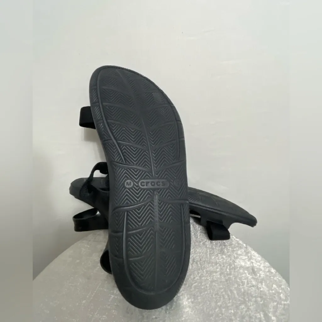 Crocs Swiftwater Sandals Black W12 M10 – Unisex Lightweight Water-Friendly (B3) - Image 6