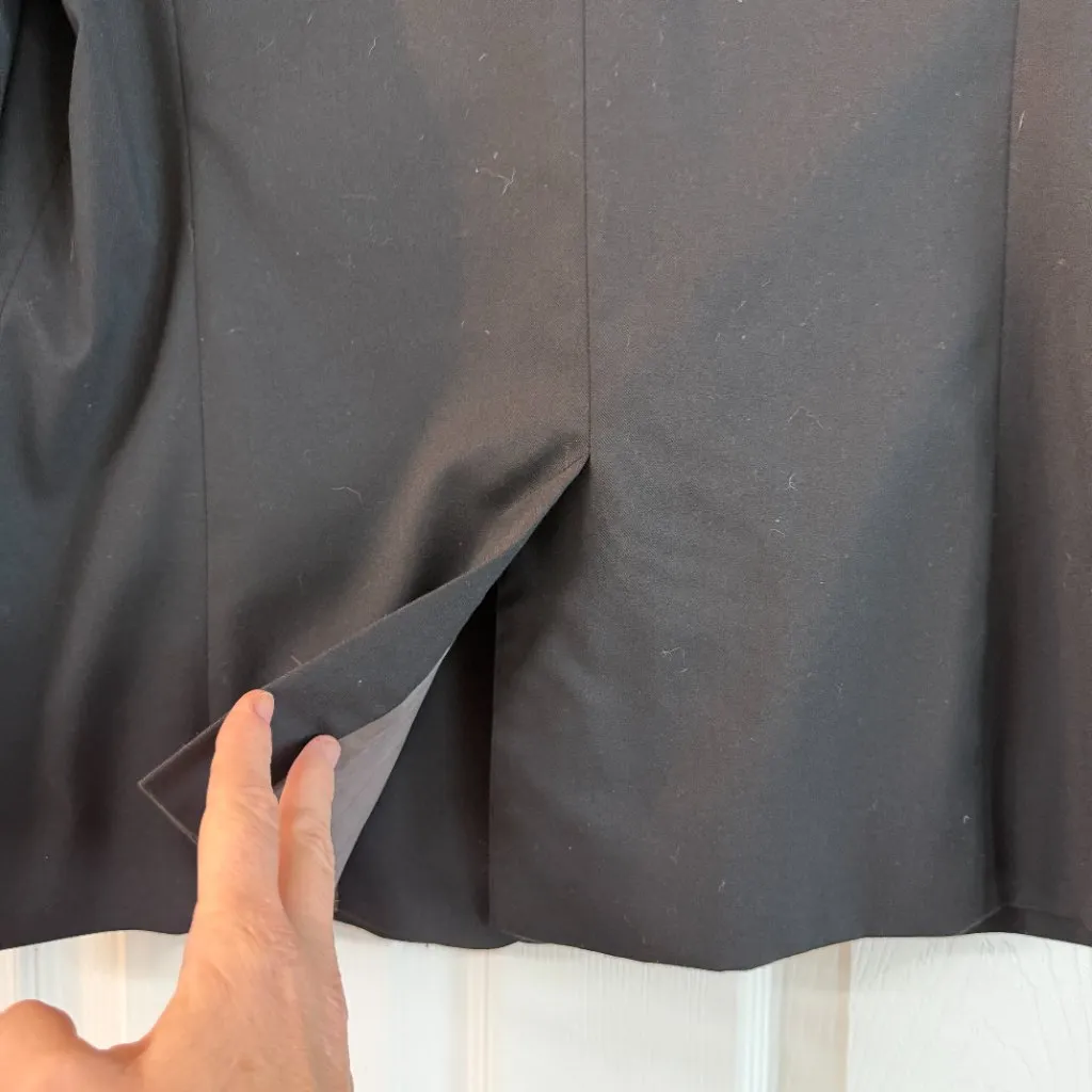 Nordstrom Hinge Brand Classic Black 2 Button Blazer with Contrast Cuffs Size Med - Image 7