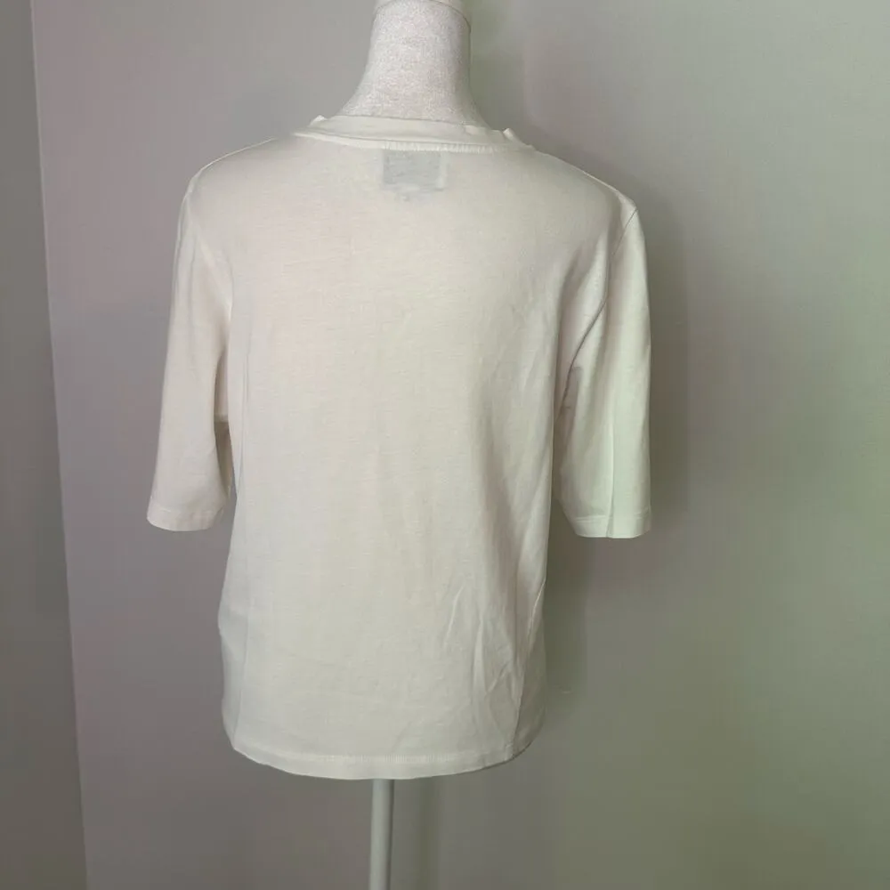 3.1 Phillip Lim white short-sleeve crewneck cotton top size XS - Image 5