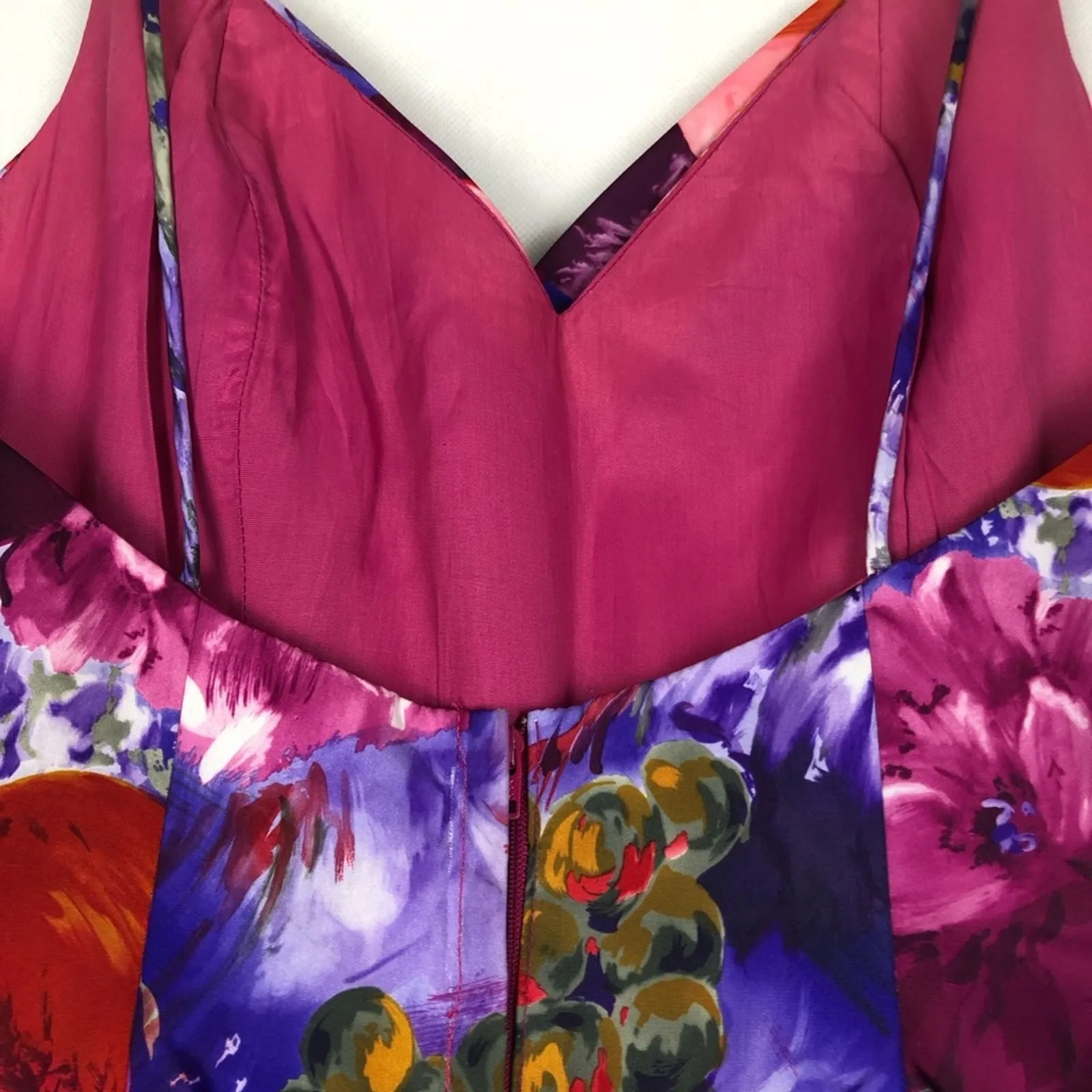 Scott McClintockVintage 80s Sleeveless Floral Bubble Dress Size 8 Pink - Image 8