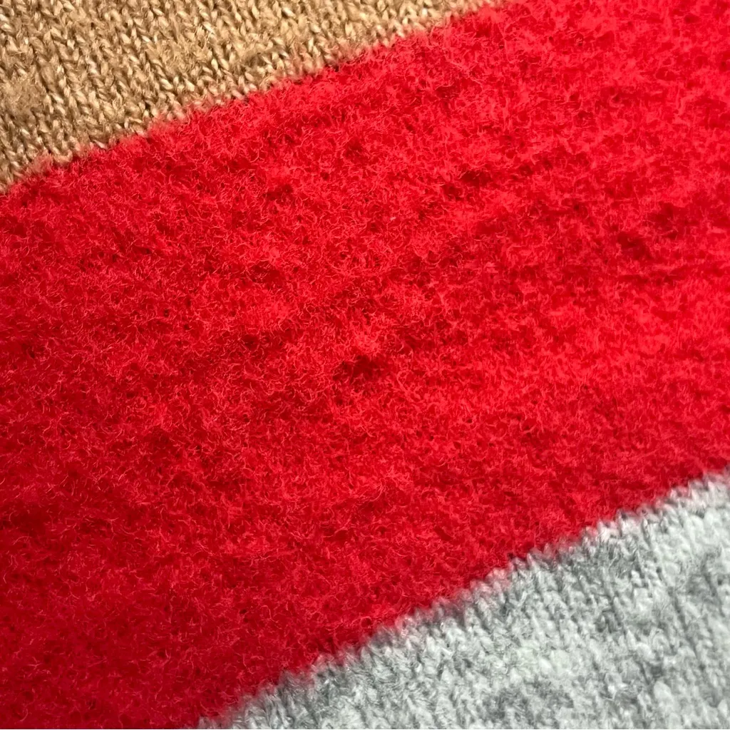 LOFT striped Wool Sweater Nautical Preppy Ski Preppy Academia Coastal Boxy S - Image 10