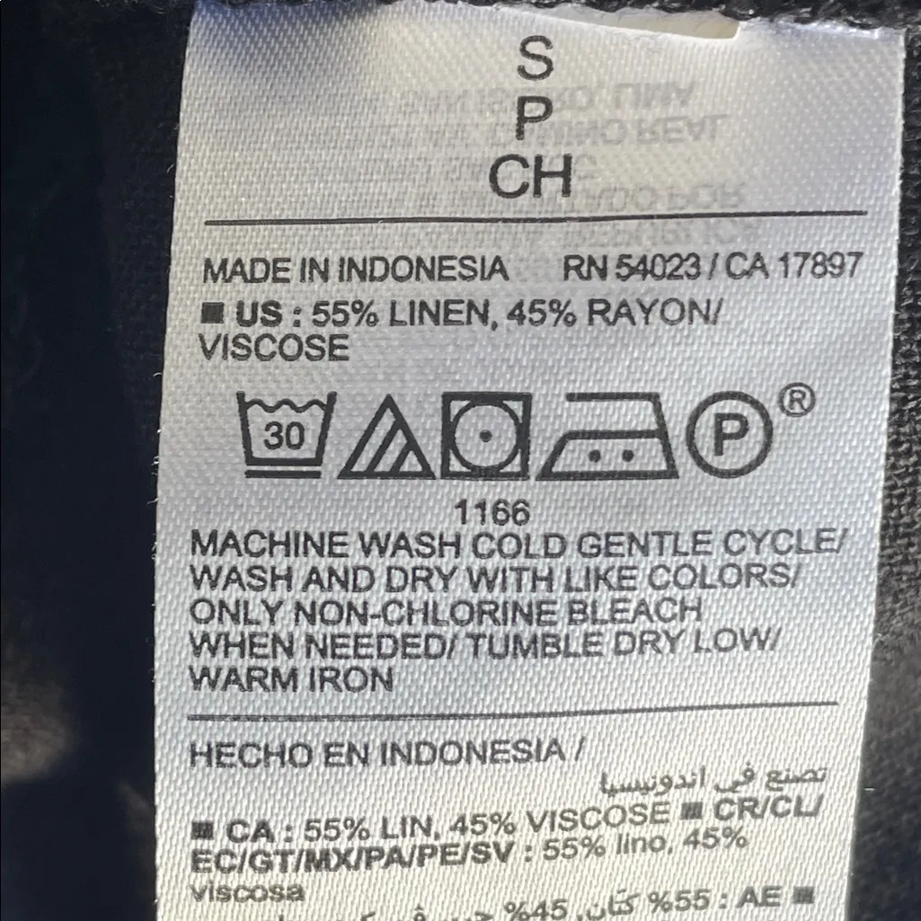 Old Navy Linen Blend Black Shirt Dress - Image 8