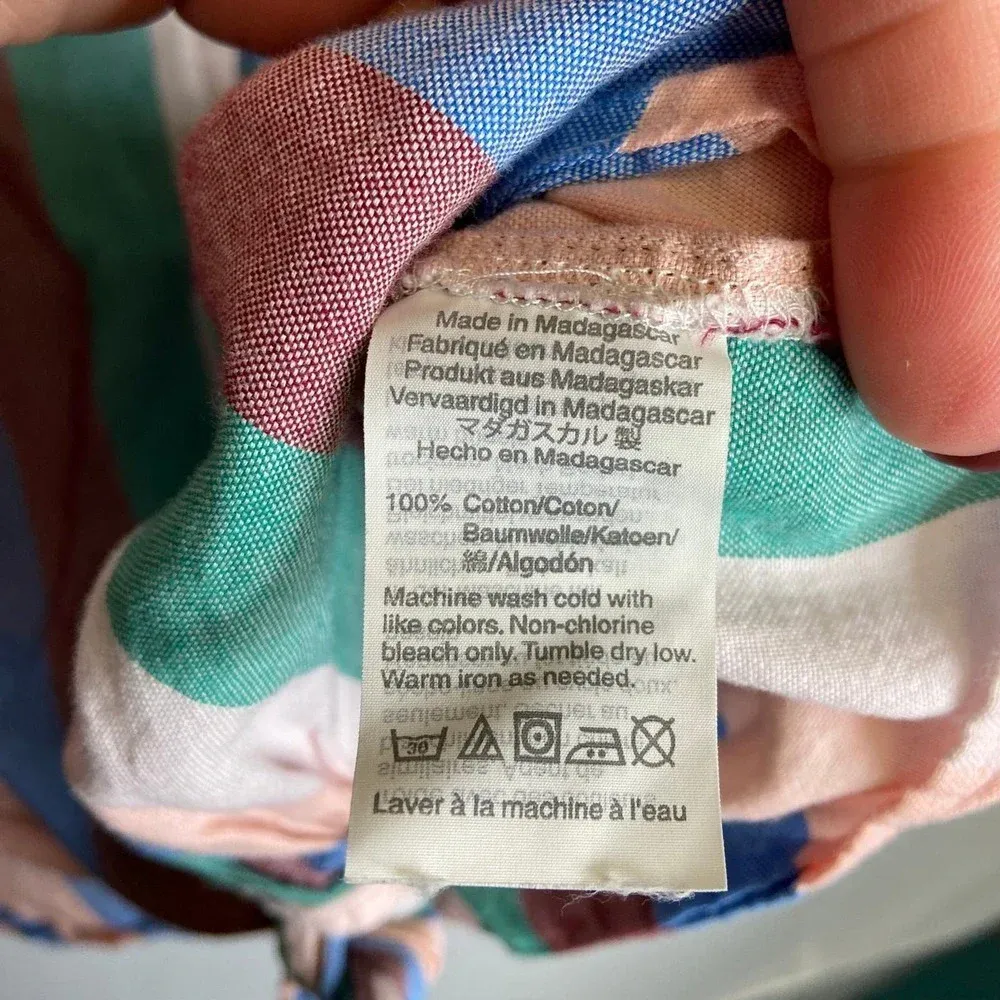 Madewell | Novel Tie-Front‎ Button Top in Flagstaff Stripe - Image 9