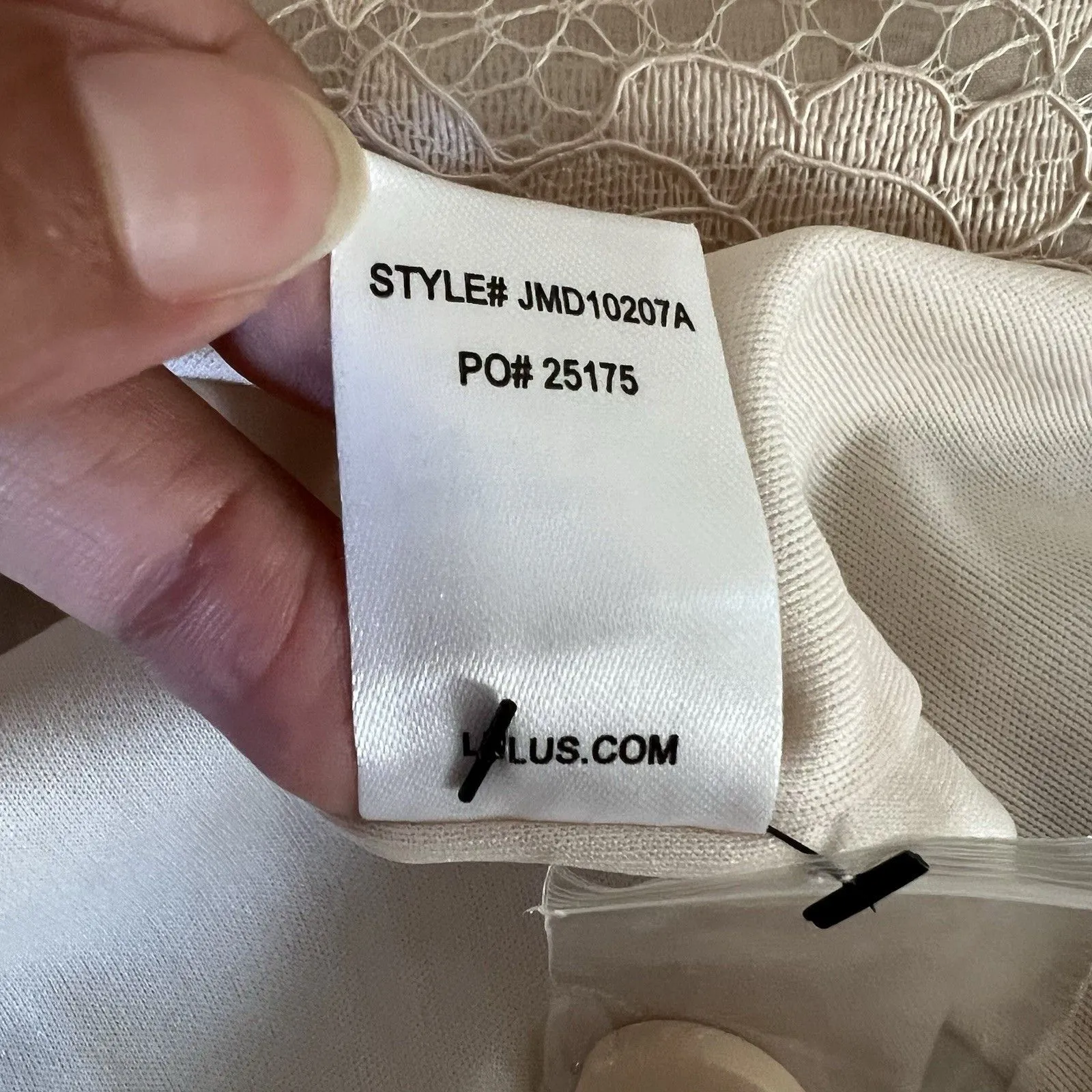 Lulus Double Breasted Dress Size Small Beige Ronan Lace Mini‎ Cocktails Party - Image 10