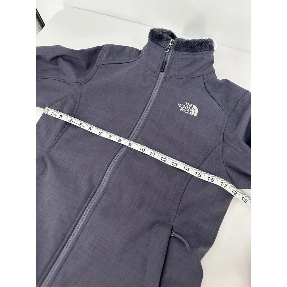 North Face Apex Chromium Thermal Soft Shell Jacket Women Small Fleece Lined Gray - Image 4
