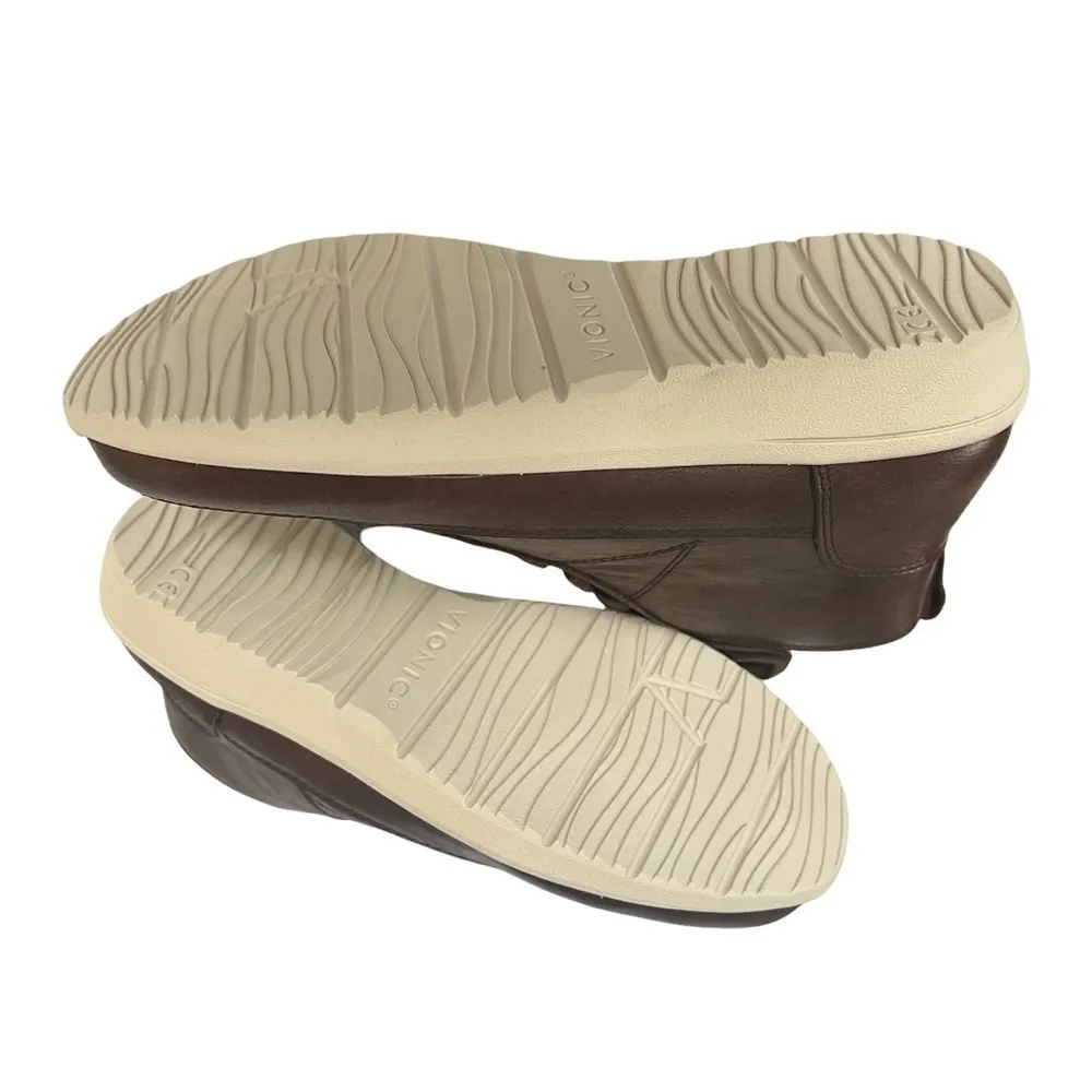 VIONIC Shawna Brown Leather High Top Sneaker Bootie Size 5 NEW $150 - Image 8