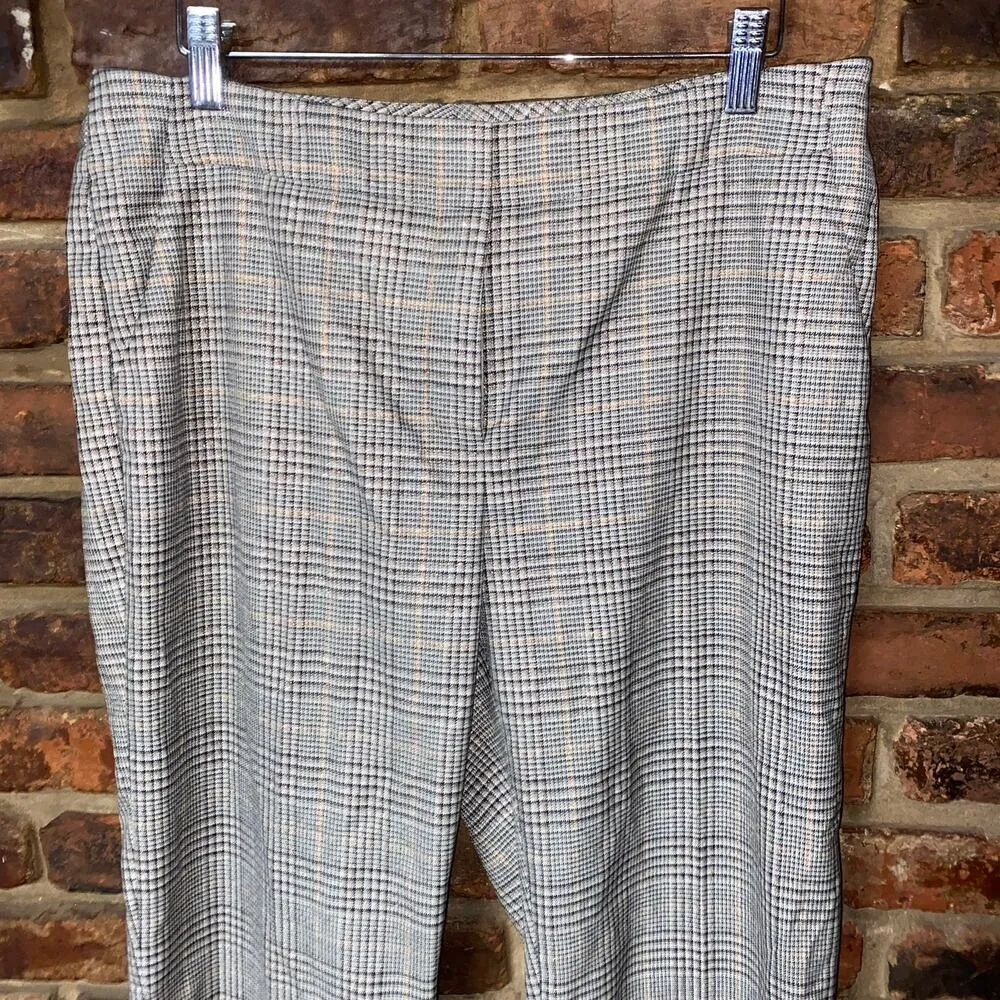 Chico's Black White Gold Metallic Trouser Dress Pants Women's Size 1 US 8 - Image 2