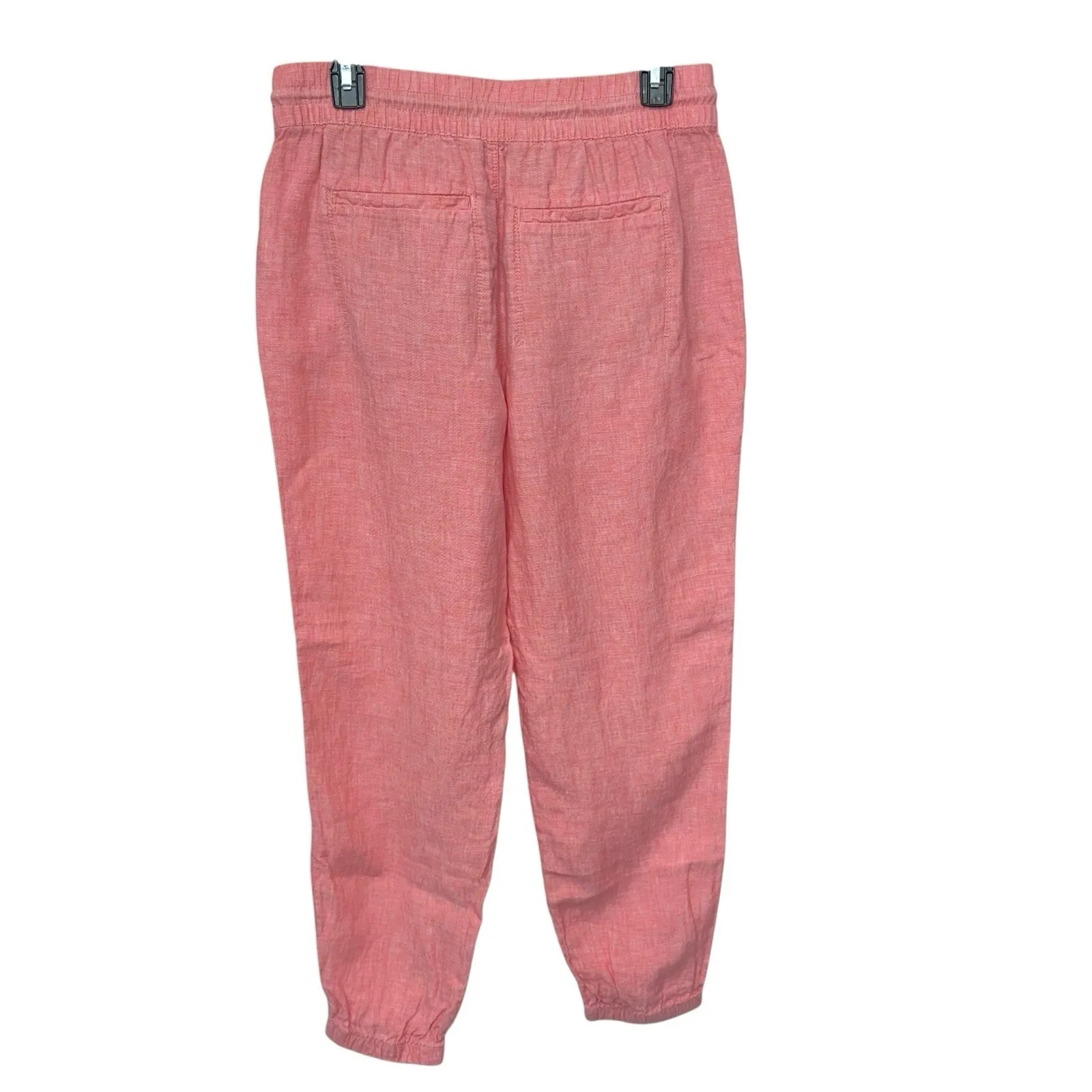 Athleta Retreat 100% ‎ Linen Jogger Women's Size 6 Sunset Glow 2023 Coral - Image 5