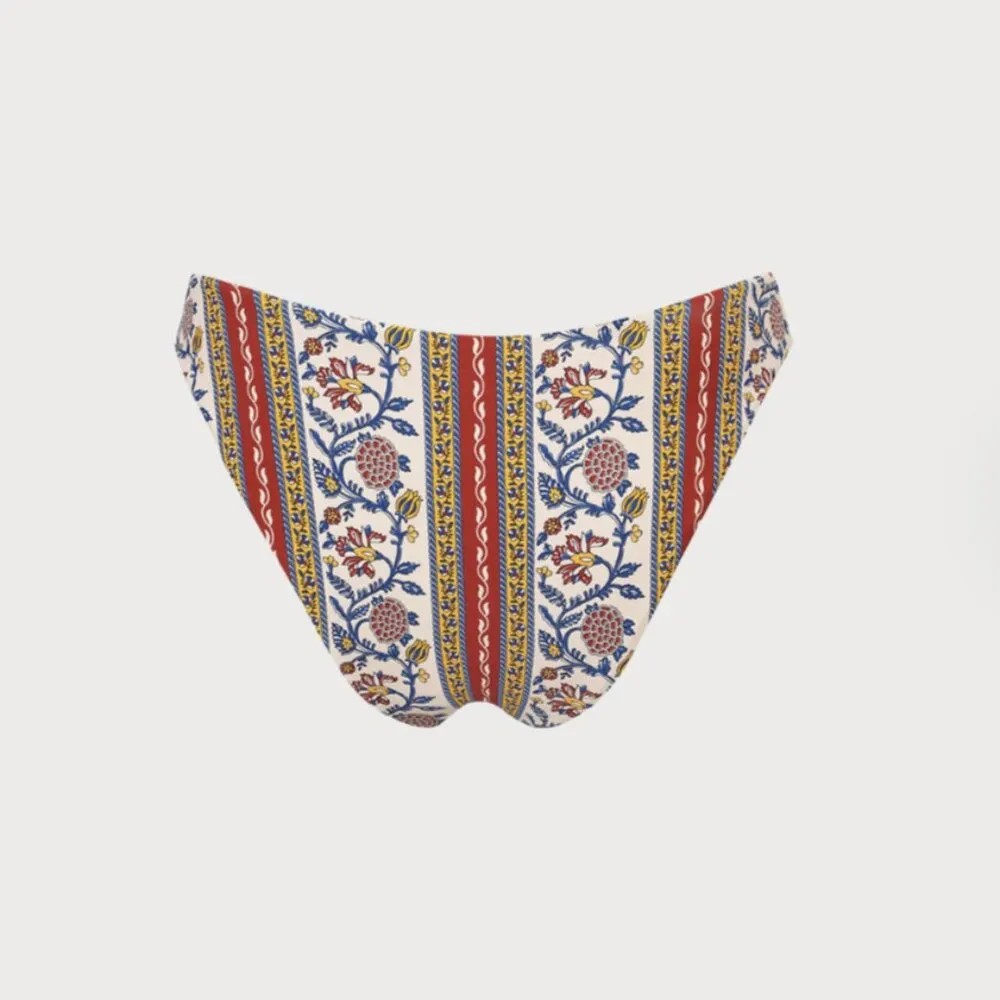 BERLOOK Burgundy Reversible Twist Front Floral Bikini Top AND BOT 55 Red Size XS - Image 13