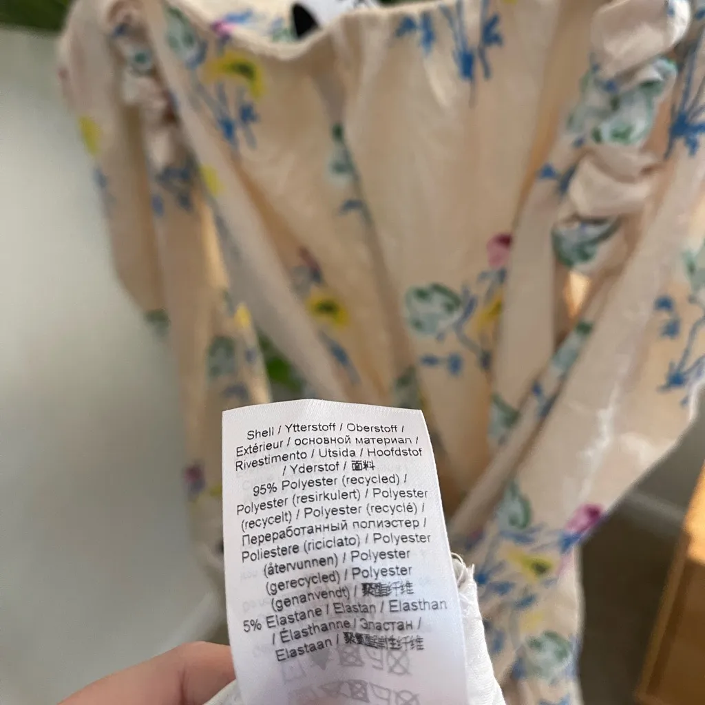 Ganni‎ Floral Satin Off-The-Shoulder Maxi Dress Size 6 (36) - Image 9