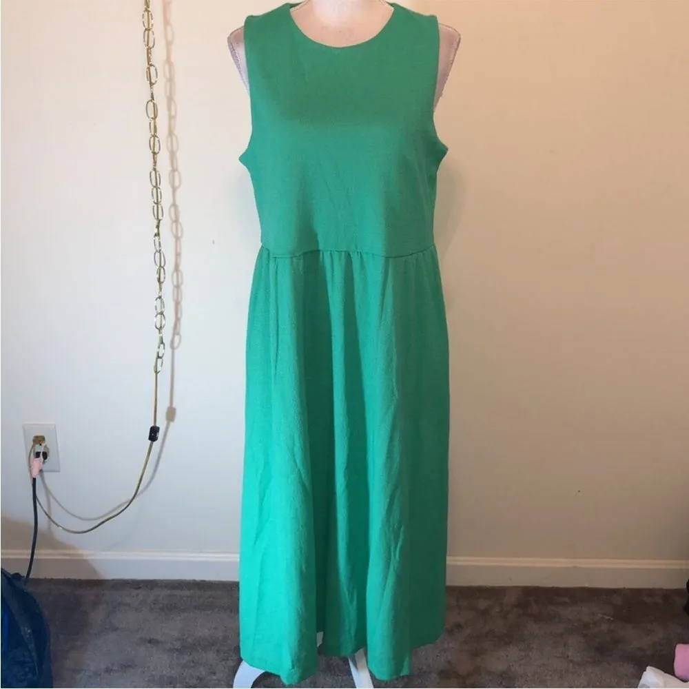 Draper James RSVP green sleeveless midi dress S - Image 2