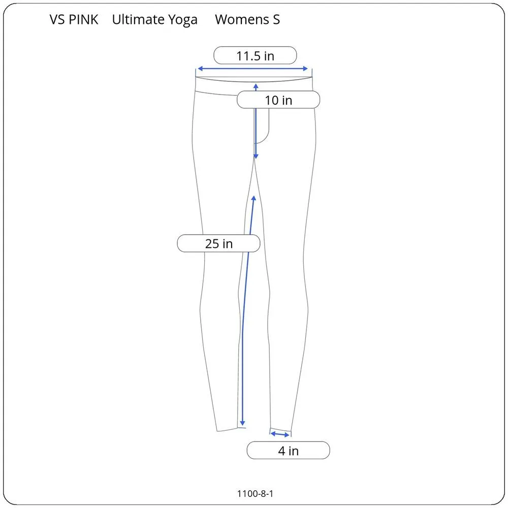 Victorias Secret PINK Ultimate Seamless Legging Tight Womens S Strappy Ankle - Image 9