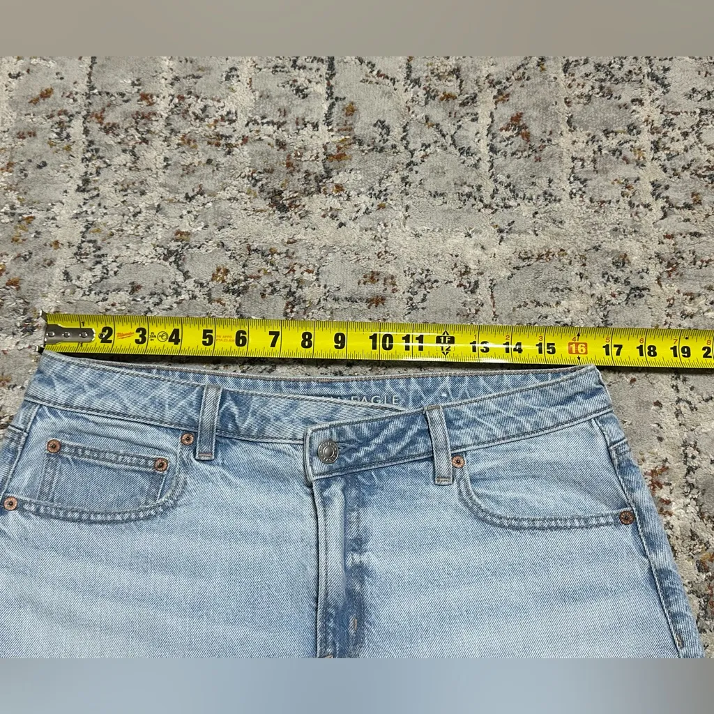 American Eagle Stretch Crossover High-Waisted Perfect Denim Mini Skirt size 12 - Image 5
