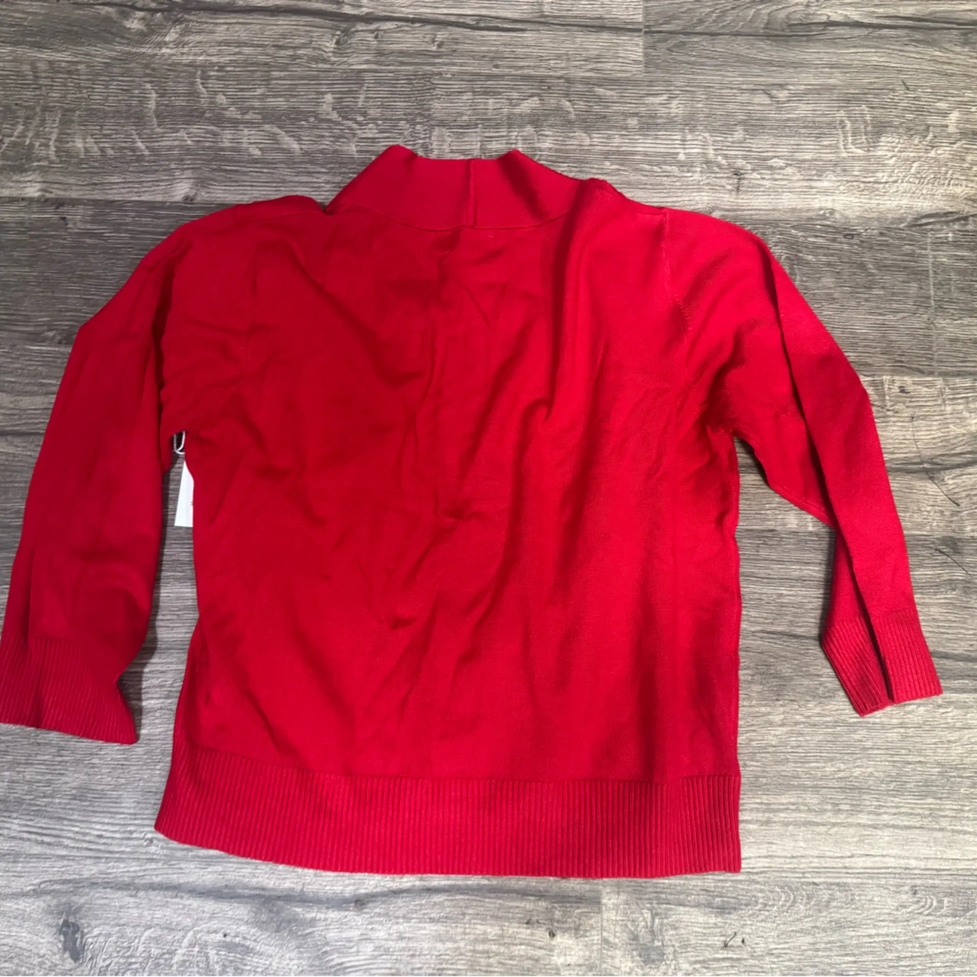 Chico's Bold Red Knit Cardigan - Image 3