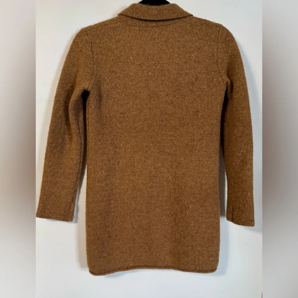 J. Crew Mercantile Donegal Wool Blend Brown Sweater Coat Size XXS - Image 4