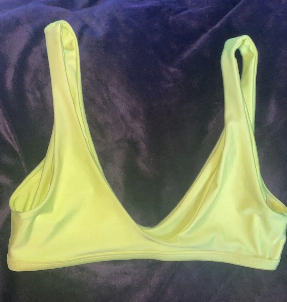 SheIn Neon Yellow Bikini Top - Image 2