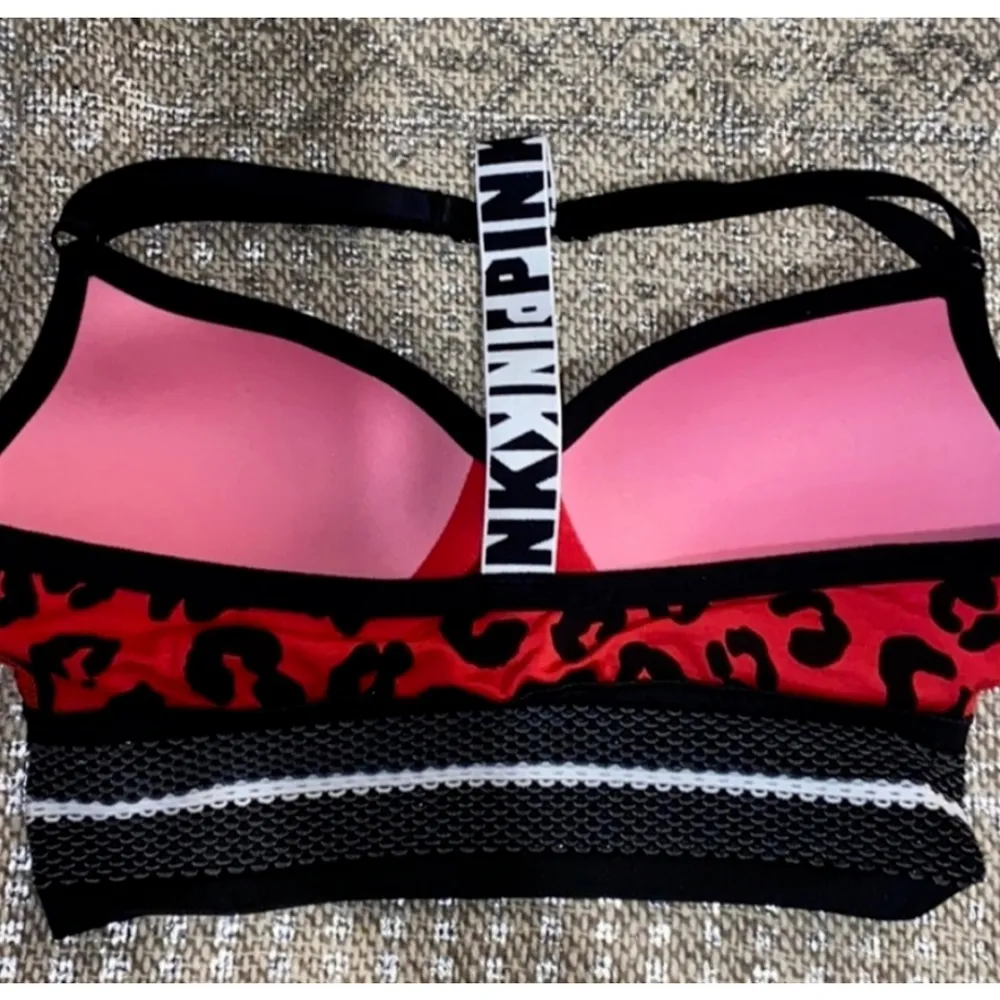 Victoria's Secret PINK Leopard Print Red XS Top - Image 7