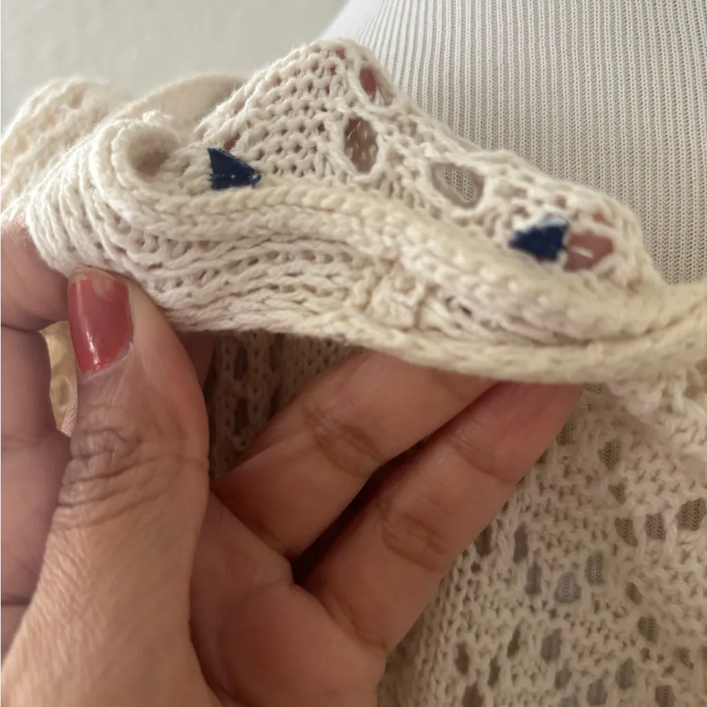 BDG Ivory Open-Knit Sleeveless Cardigan - Image 7