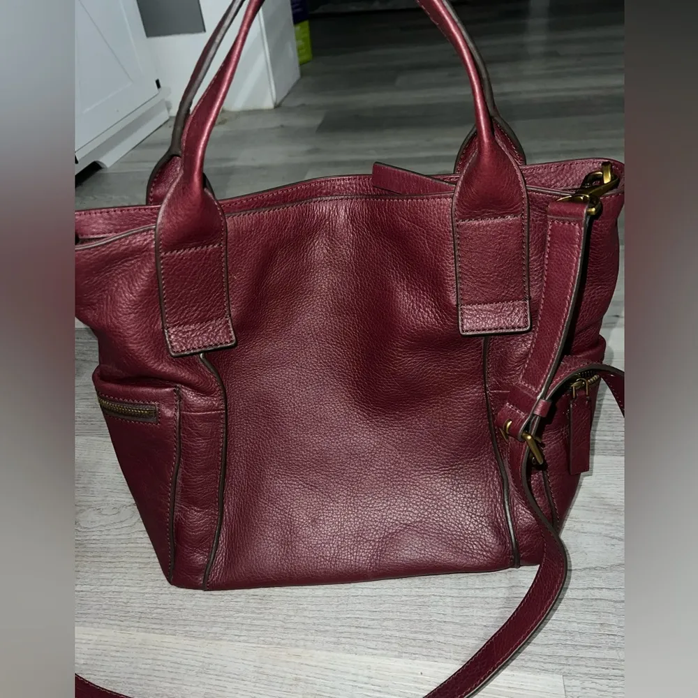 VTG Fossil pebble leather satchel/shoulder bag/crossbody - Image 4