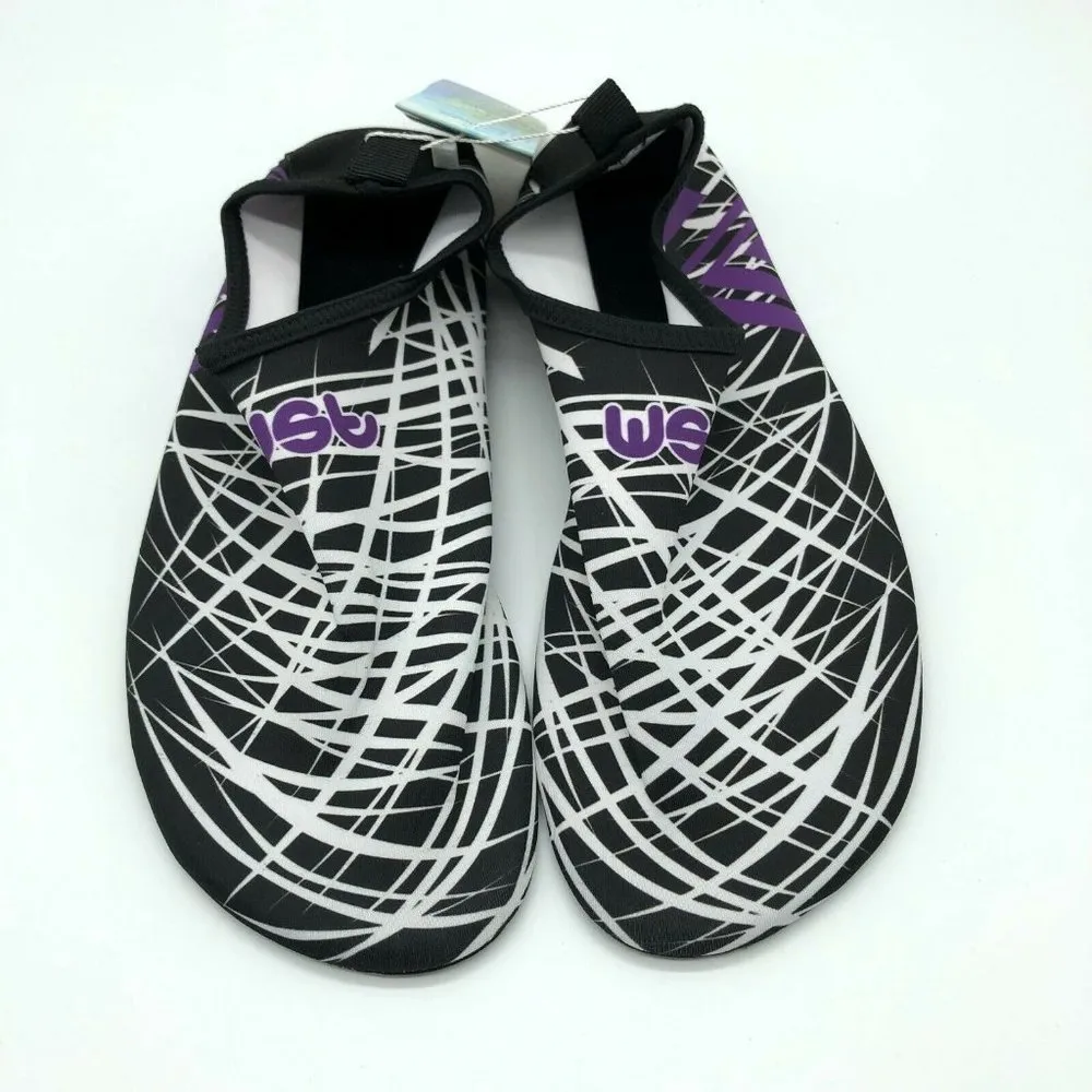 Wet Womens Water Shoes Slip On Fabric Geometric Black White 44/45 US 9/10 - Image 2