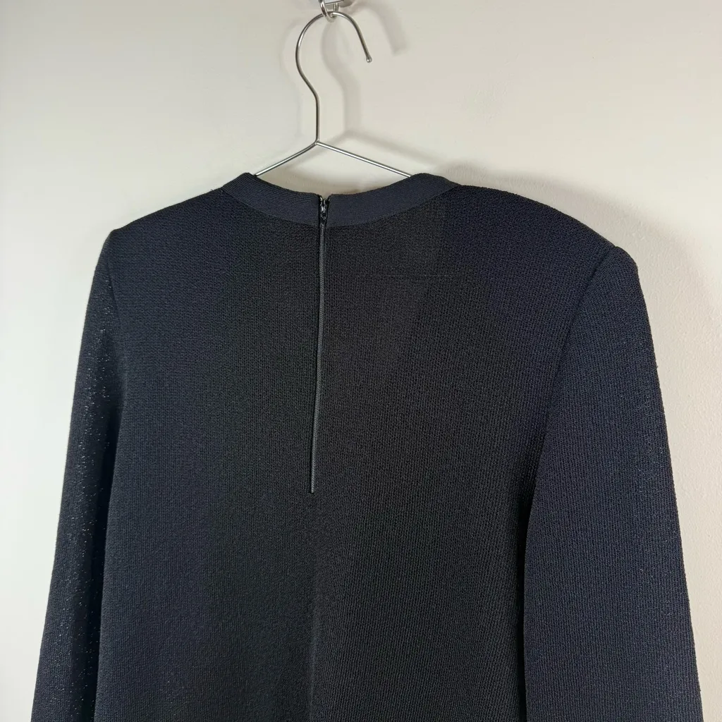 Vintage I. Magnin x Castleberry Black Knit Jacket Size L - Image 4