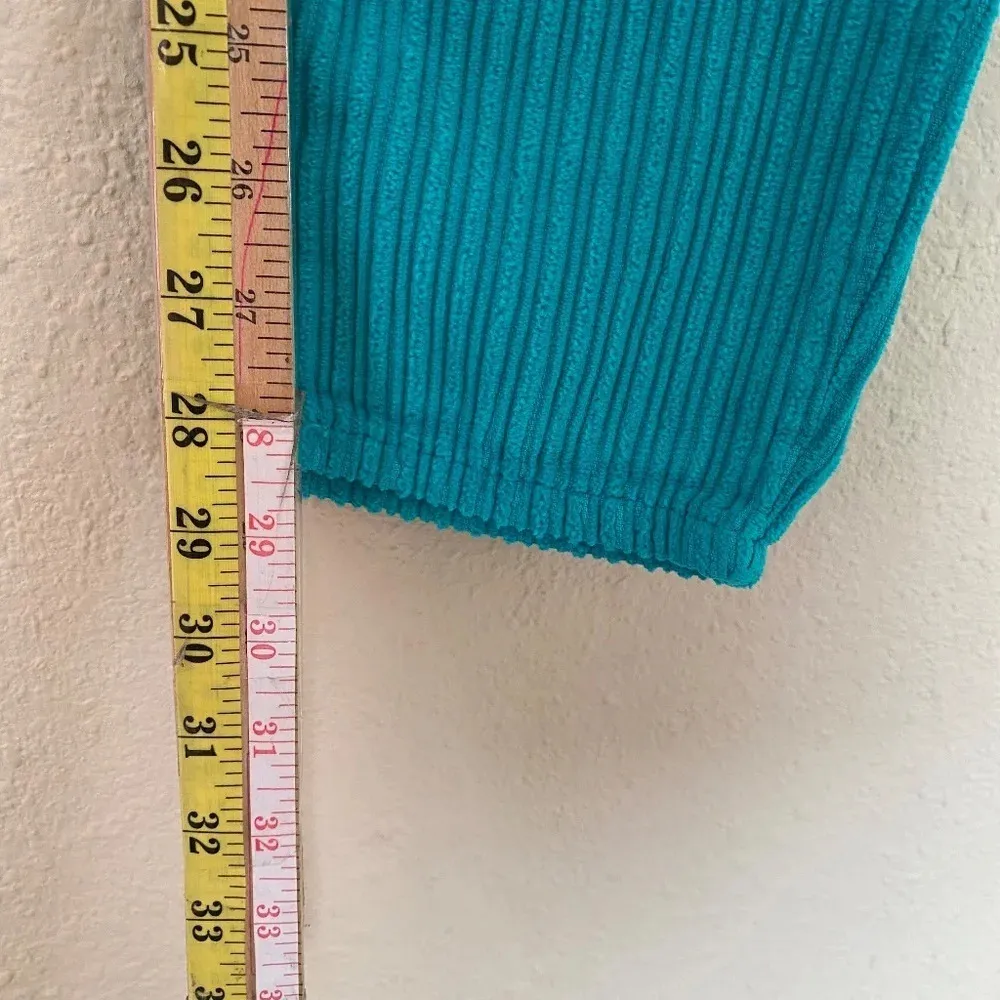 Free People X‎ Ragged Priest jumbo Corduroy Dad Jeans TURQUOISE size 24 - Image 11