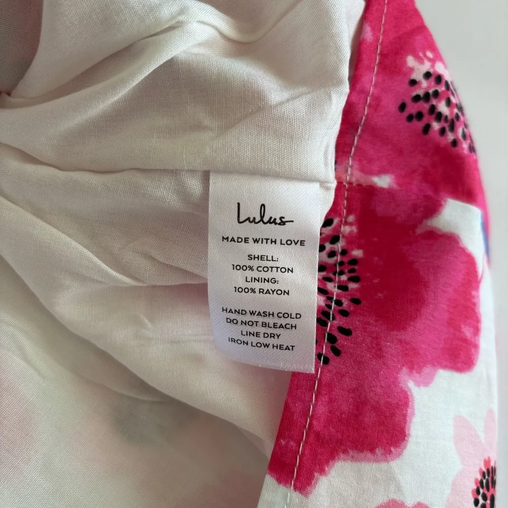 Lulus Perfectly Peppy Ivory Floral Print Smocked Midi Skirt Size Medium NWT - Image 8