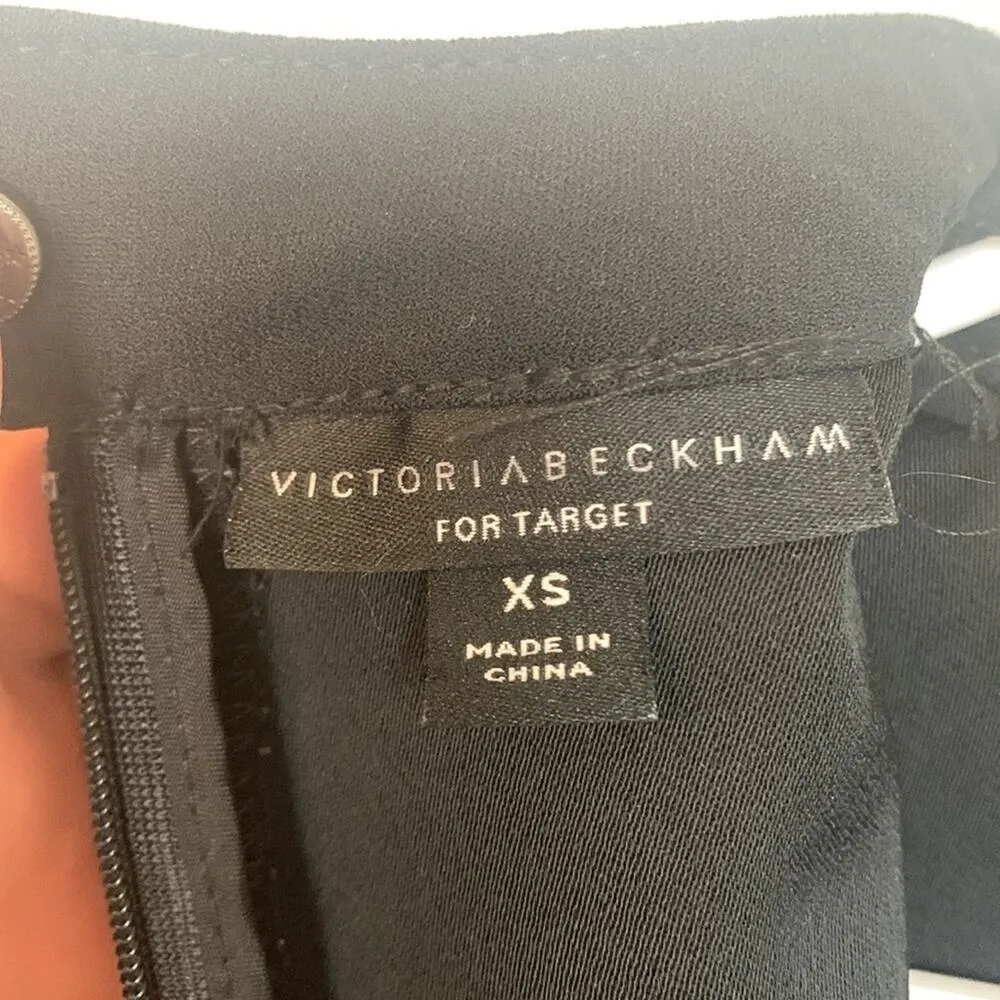 Victoria Beckham for target women's xs black dress shift Wednesday goth dark aca - Image 3