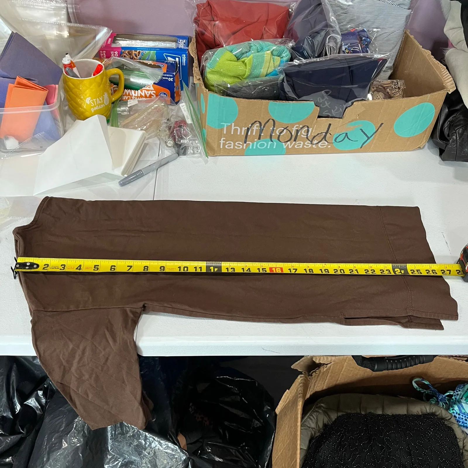 J Jill Brown Luxe Supima Cotton Ballet Sleeve Tunic Minimalist Womens Size XS - Image 6