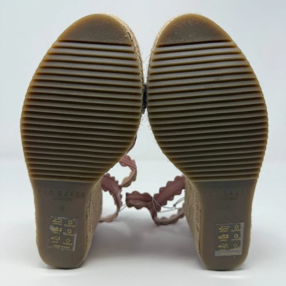 Ted Baker London Taymie Espadrille Wedge Sandals Women's 40 US 9.5 Pink NWOB - Image 13