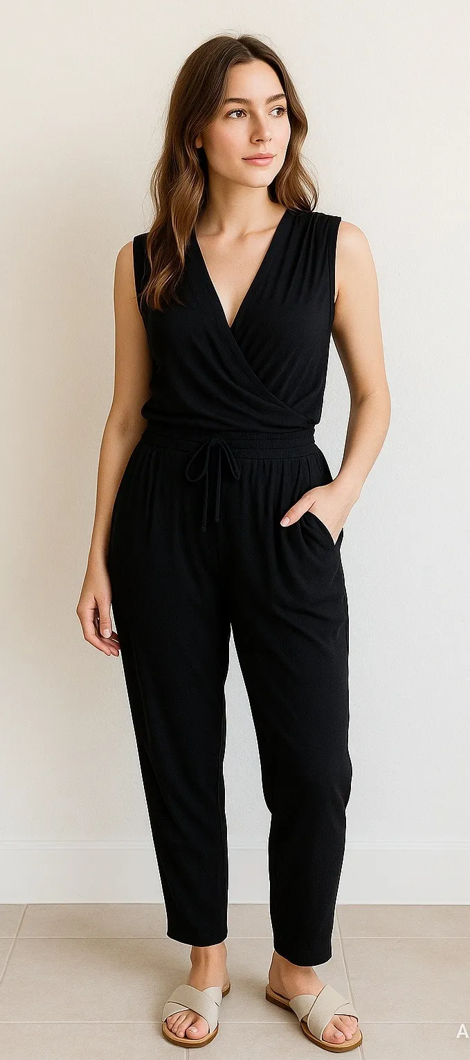 A.L.C. Womens Pants Size M Black Lightwight Tapered Minimalist Chic Quiet Luxury - Image 1