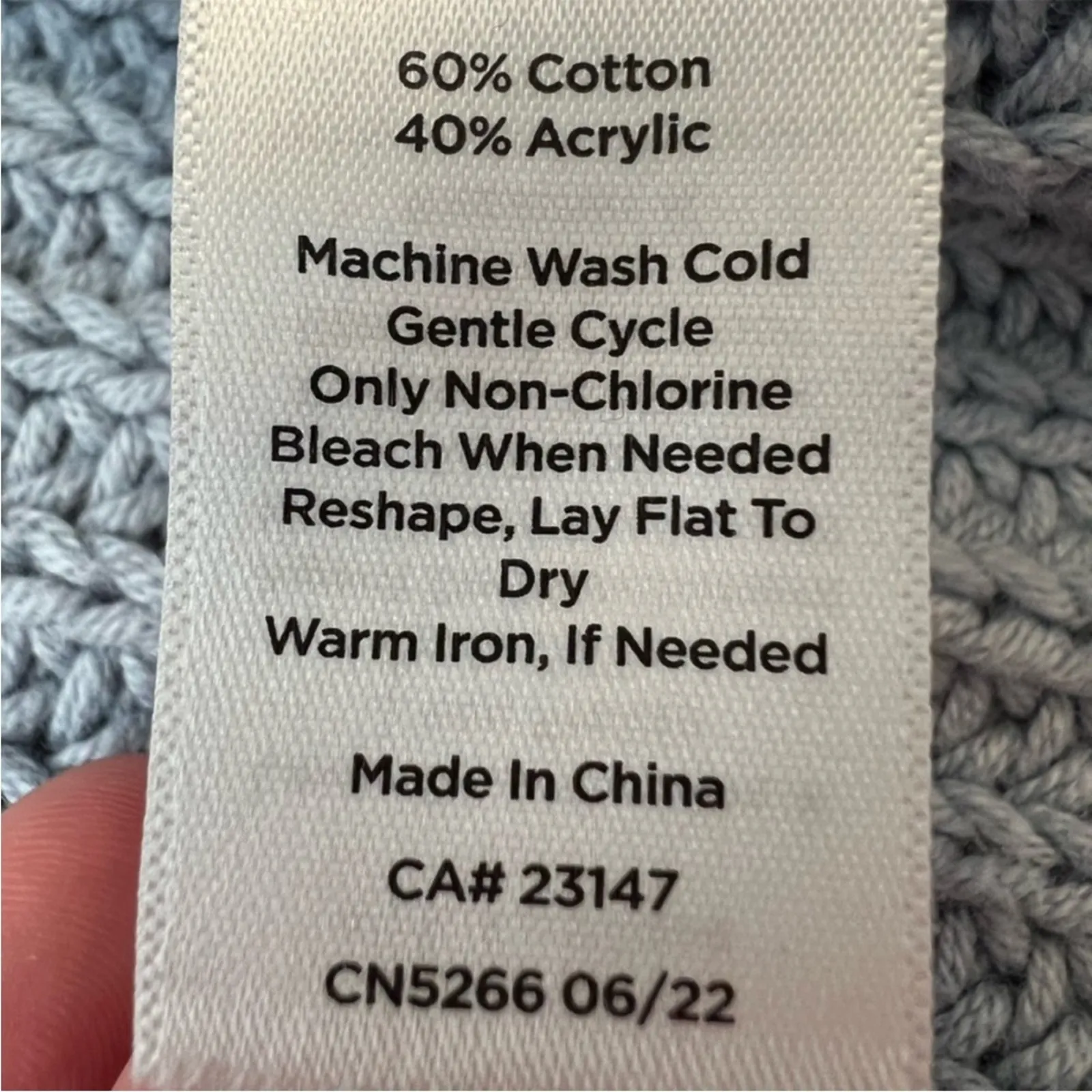 Blue Quarter Button V Neck Chunky Knit Sweater Fisherman Nautical Preppy - Image 9