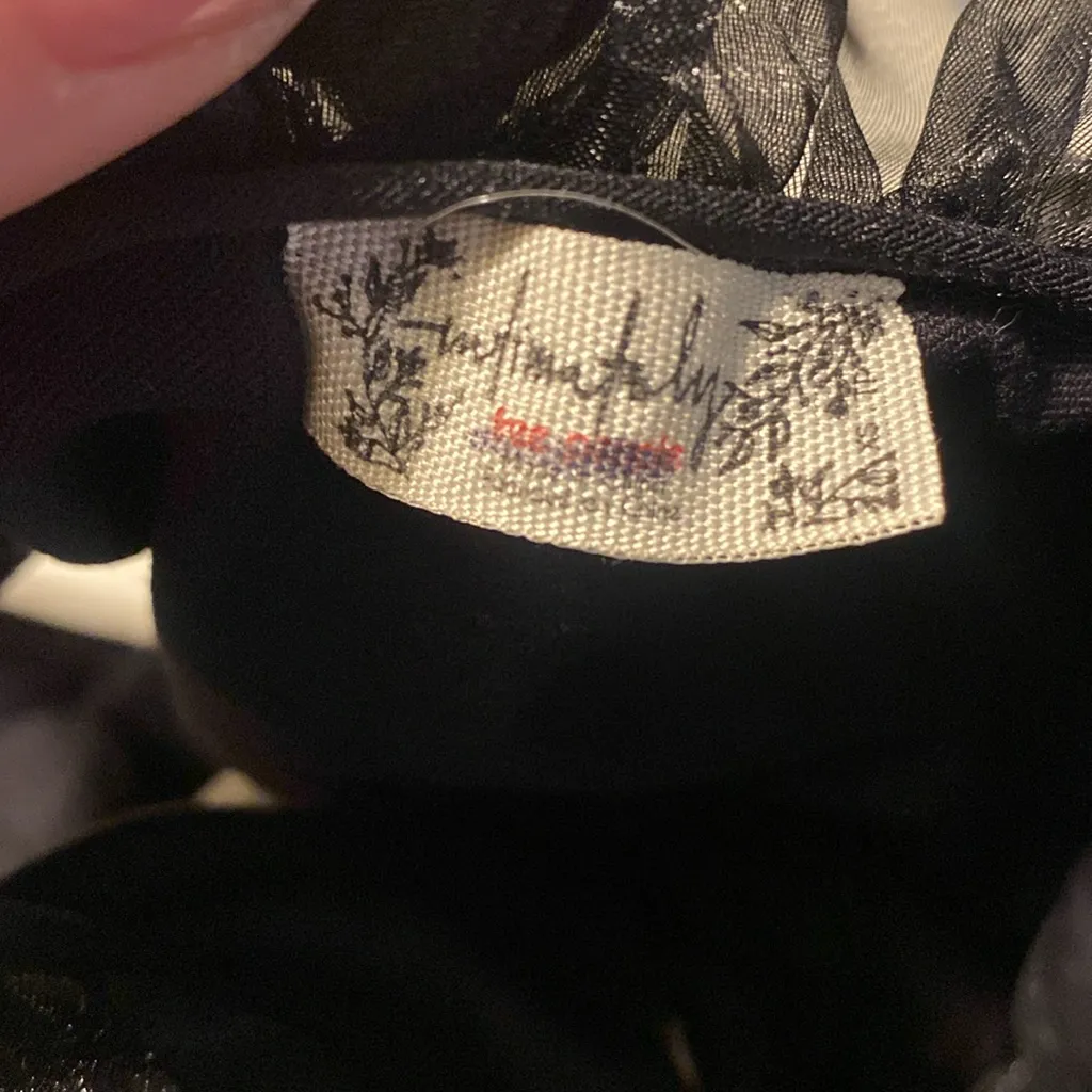 Free People Intimately Black Tulle Ruffle Strap Bodysuit Party Top Sz XS Ballet - Image 5