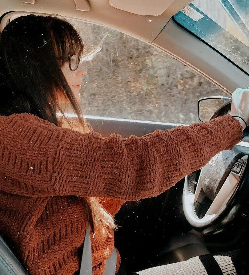 Orange Knit Turtle Neck Sweater - Image 4
